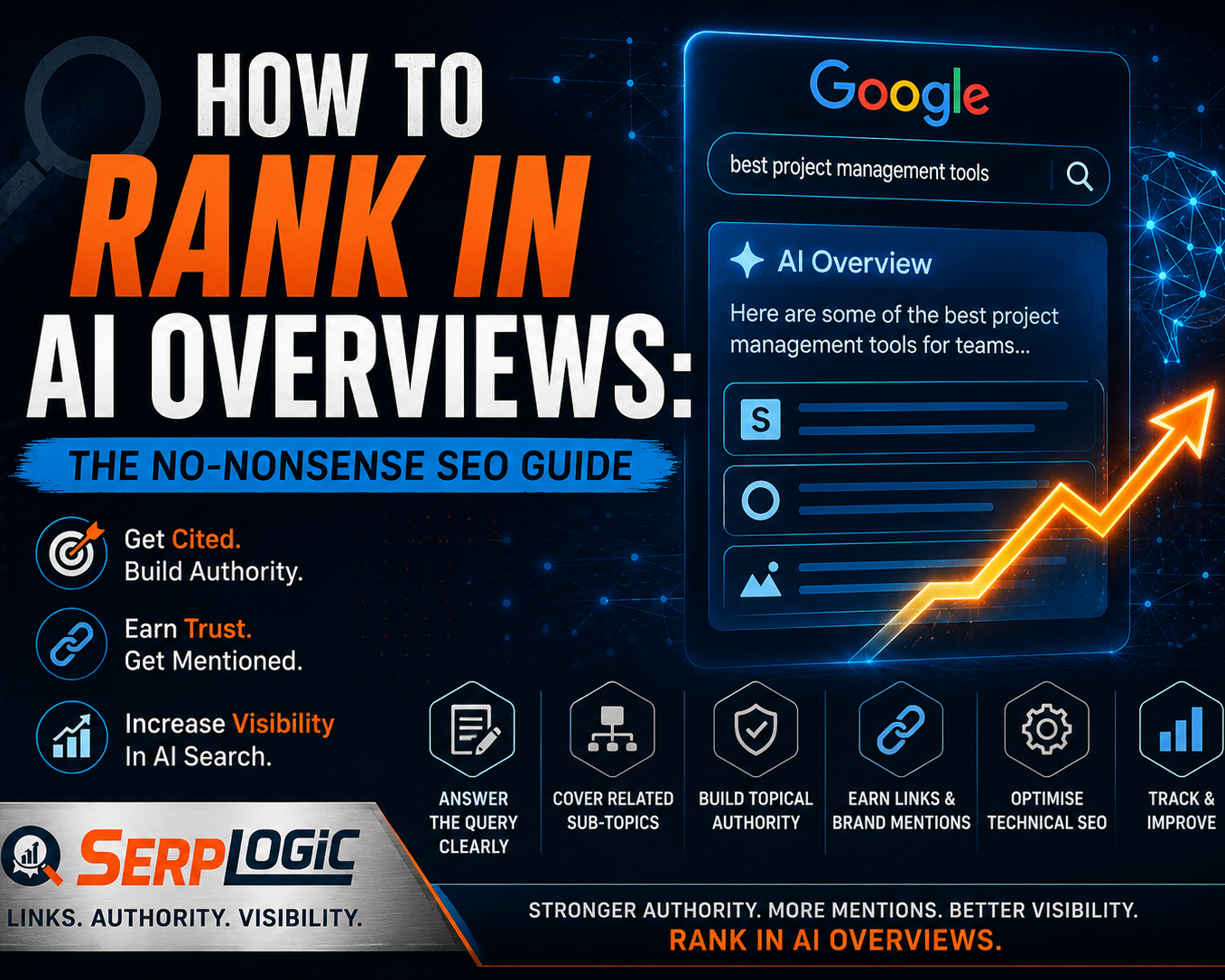 Rank in AI overviews infographic