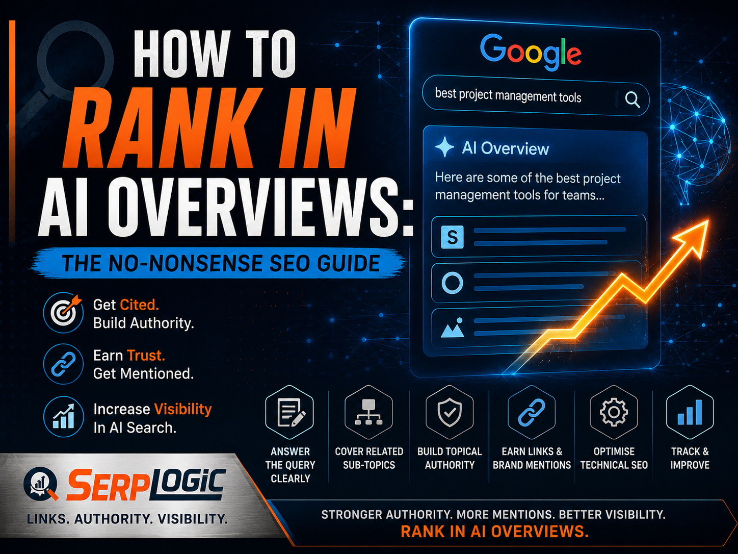 Rank in AI overviews infographic