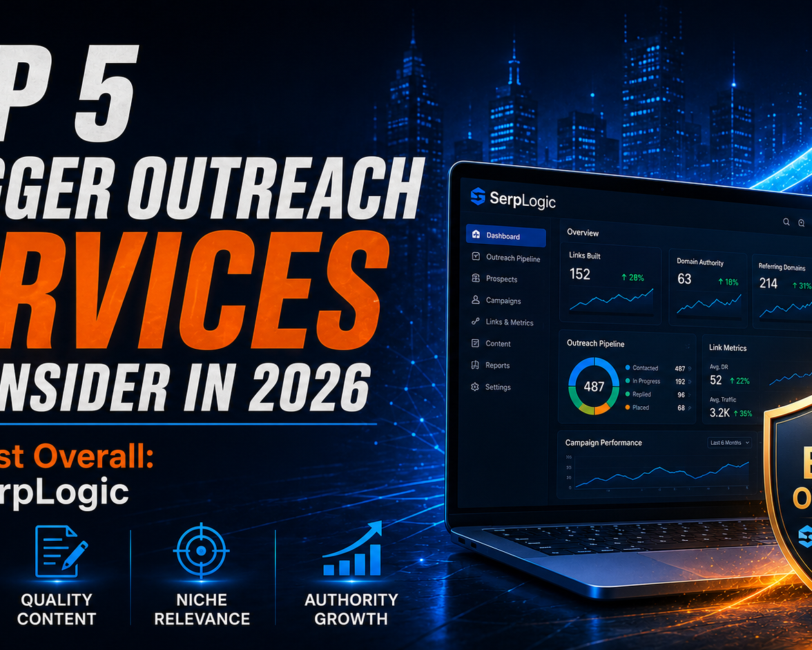 Best blogger outreach service comparison featuring SerpLogic as the top choice